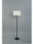 Vica Metal Lambader Siyah-Finlin Krem (38 x 38 x 145 cm ) 1