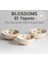 Blossoms El Yapımı 3'lü Seramik 10 cm Kase Seti | El Boyaması Çiçek Desenli | Kahvaltı, Atıştırmalık ve Sunum İçin 1