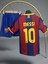 Barcelona Lionel Messi Bordo 2011 Sezon Retro Çocuk Alt Üst Takım T-Shrt Çorap+Bileklik Yanında 3