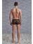 Erkek Siyah Dantelli Çiçek Desenli Mini Paça Transparan Boxer 1952 2