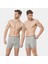 Erkek Likralı Düğmeli Boxer (2'li Paket) 135/GRI 1