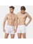 Erkek Likralı Düğmeli Boxer (2'li Paket) 135/BEYAZ 1