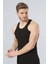 Erkek Halter Yaka Likralı Spor Atlet 171/SIYAH 4