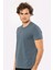 Erkek Bisiklet Yaka Likralı T-Shirt 1331/MAVİ 1
