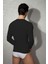 Erkek Modal Geniş Yaka Uzun Kol T Shirt 2955 5