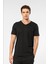 Erkek V Yaka T-Shirt 2170/SIYAH 4