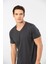 Erkek V Yaka T-Shirt 2170/ANTRASIT 1