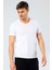 Erkek V Yaka Likralı T-Shirt 1332/BEYAZ 5