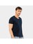 Erkek V Yaka Likralı T-Shirt 1332/LACIVERT 2