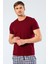 Erkek Bisiklet Yaka Likralı T-Shirt 1331/BORDO 2
