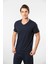 Erkek T-Shirt (Slim Fit) 2170/LACIVERT 4