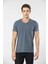 Erkek V Yaka Likralı T-Shirt 1332/MAVİ1 1