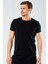 Erkek Bisiklet Yaka Likralı T-Shirt Siyah 1331/ Siyah 2