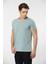 Erkek V Yaka Likralı T-Shirt 1332/YEŞİL1 2