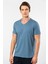 Erkek 2192/İNDIGO Kısa Kollu Modal Pijama Takımı 5
