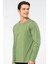 Erkek Modal Pamuk Bisiklet Yaka T-Shirt 2242/YEŞIL 3