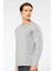 Erkek Modal Pamuk Bisiklet Yaka T-Shirt 2242/GRI 3
