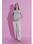Mlale Beaitiful Desenli Suprem Kumaş Kısa Kollu Bayan Pijama Takımı 3445-Y 1