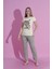 Mlale Kedicik Desenli Suprem Kumaş Kısa Kollu Bayan Pijama Takımı 3443-S 1