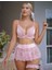 Loveangels Pembe Dantel Detaylı Jartiyerli Gecelik Takımı 1