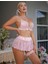 Loveangels Pembe Dantel Detaylı Jartiyerli Gecelik Takımı 3