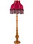 Bordo Kadife Klasik Lambader Kumaş Kaplama Ahşap Ayak Vintage LM01201 1