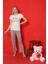 Mlale Be Real Desenli Suprem Kumaş Kısa Kollu Bayan Pijama Takımı 4014-E 1