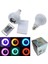 Rgb Dekor Bluetooth Hoparlörlü Kumandalı Rgb Akıllı LED Ampul 16 Renk Bluetooth Ampulü Rengarenk 4