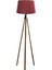 Oval 3 Ayak Tripod Lambader Abajur Köşe Lambası Ahşap Naturel 1