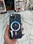 iPhone 14 Kılıf Kalp Magsafe Kılıf Fiyonklu Kurdele Kurdeleli Tasarım Silikon Kılıf Gümüş 2