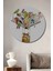 Dekoratif Modern Sanat Duvar Tablo Ahşap Yuvarlak Tablo 2