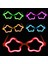 Yıldız Glow Gözlük - Yıldız Şekilli Glow Stick Gözlüğü - Glow Partisi Gözlük 12 Adet (5067) 1