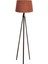 Oval 3 Ayak Tripod Lambader Abajur Köşe Lambası Ahşap Ceviz 1
