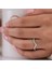 Irlanta Işıltılı 0.10 Carat Gümüş Sonsuzluk Yarımtur Kadın Yüzük (2 Yıl Garanti Belgeli) 2
