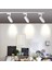 Beyaz Kasa Beyaz Işık 6 Adet 30W Ray Spot Vitrin Armatürü 2 Metre Raylı Spot Lamba 1