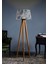 Round Leg Tripod Lambader Aydınlatma Ahşap Naturel Ağaç Country Dekor Lamba Aplik Masif Doğal 2