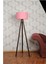 3 Ayaklı Tripod Lambader Abajur Kumaş Başlık---Pembe-C 1