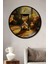 Altın Kum Saati Yağlı Boya Görünümlü Dekoratif Ahşap Ev/işyeri/ofis Yuvarlak Tablo 2