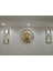 Modern Dekoratif Gold Aynalı Plexiglass Duvar Saati, 2 Adet Kum Saati Tasarım Tablo 3 Parça Set 1