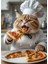 Pizza Ustası Kedi Ahşap Tablo 1