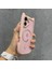 Apple iPhone 16 Plus Uyumlu Kılıf Zebana Magicat Silikon Kılıf (Kablosuz Şaj Destekli) Pembe 1