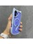 Apple iPhone 16 Plus Uyumlu Kılıf Zebana Magicat Silikon Kılıf (Kablosuz Şaj Destekli) Açık Mavi 1