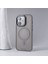 Apple iPhone 16 Plus Uyumlu Kılıf Zebana Vault Silikon Kılıf (Kablosuz Şarj Destekli) Gri 1