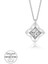 Swarovski Taşlı Gümüş Dörtgen Bayan Kolye 1