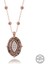 Swarovski Crystal Taşlı Rose Top Zincir Oval Gümüş Kadın Kolye 1