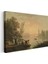 Richard Parkes Bonington - Günbatımında Çamaşır Yıkayanlar Kanvas Tablo 3