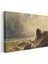 Andreas Achenbach - Fırtınalı Denizde Gemi Kanvas Tablo 3