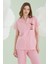 Pembe Bunny Önden Düğmeli Pijama Takımı 3