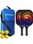 2'li Pickleball Raket Seti Hafif Pickleball Raketleri, Taşıma Çantalı Ince ve Hızlı Pickleball Raket Seti, 4 Top A (Yurt Dışından) 1