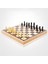 Ahşap Katlanır Uluslararası Satranç Seti Katlanır Satranç Tahtası Seti Taşınabilir Klasik Standart Tahta Oyunu Çocuklar Için Yetişkin (Yurt Dışından) 2
